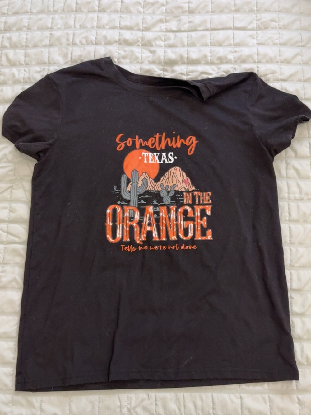 Kids Texas 'Something in the Orange' Graphic Tee - Black & Orange